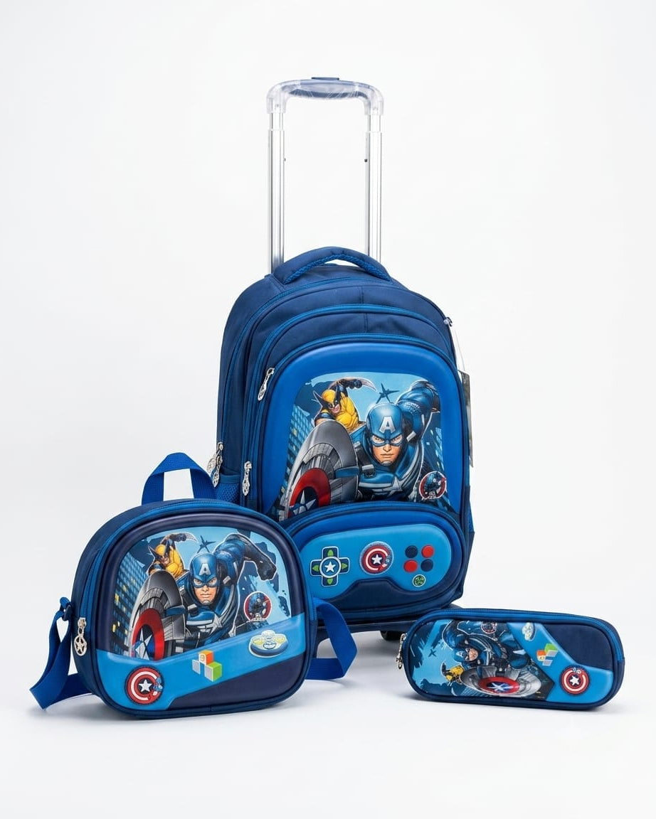 Boys Trolley School Backpack 3pc