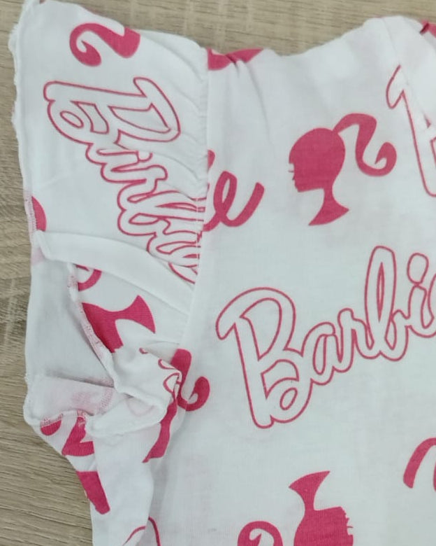 Girls Printed Barbei Half Sleeves Pyjama