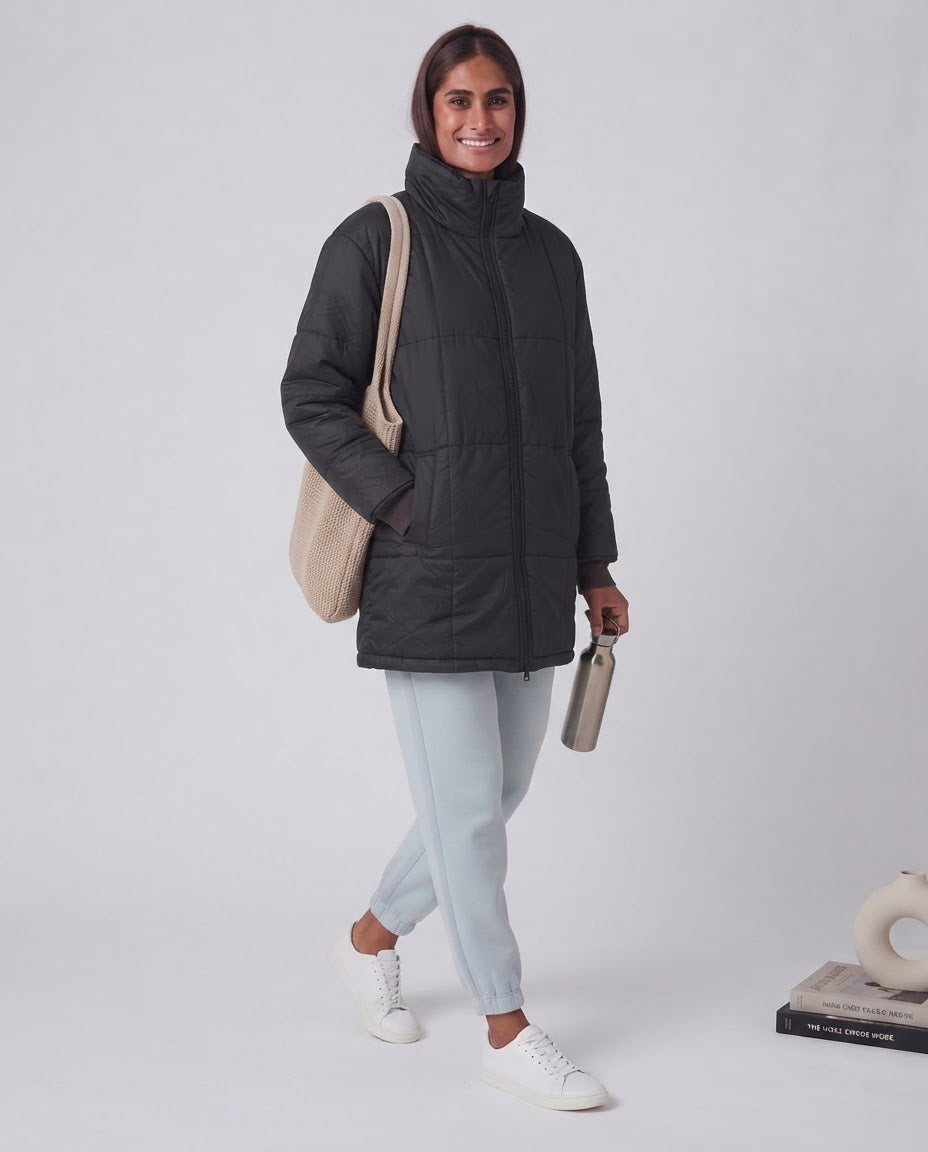 Women Long Sweater W/Zipper