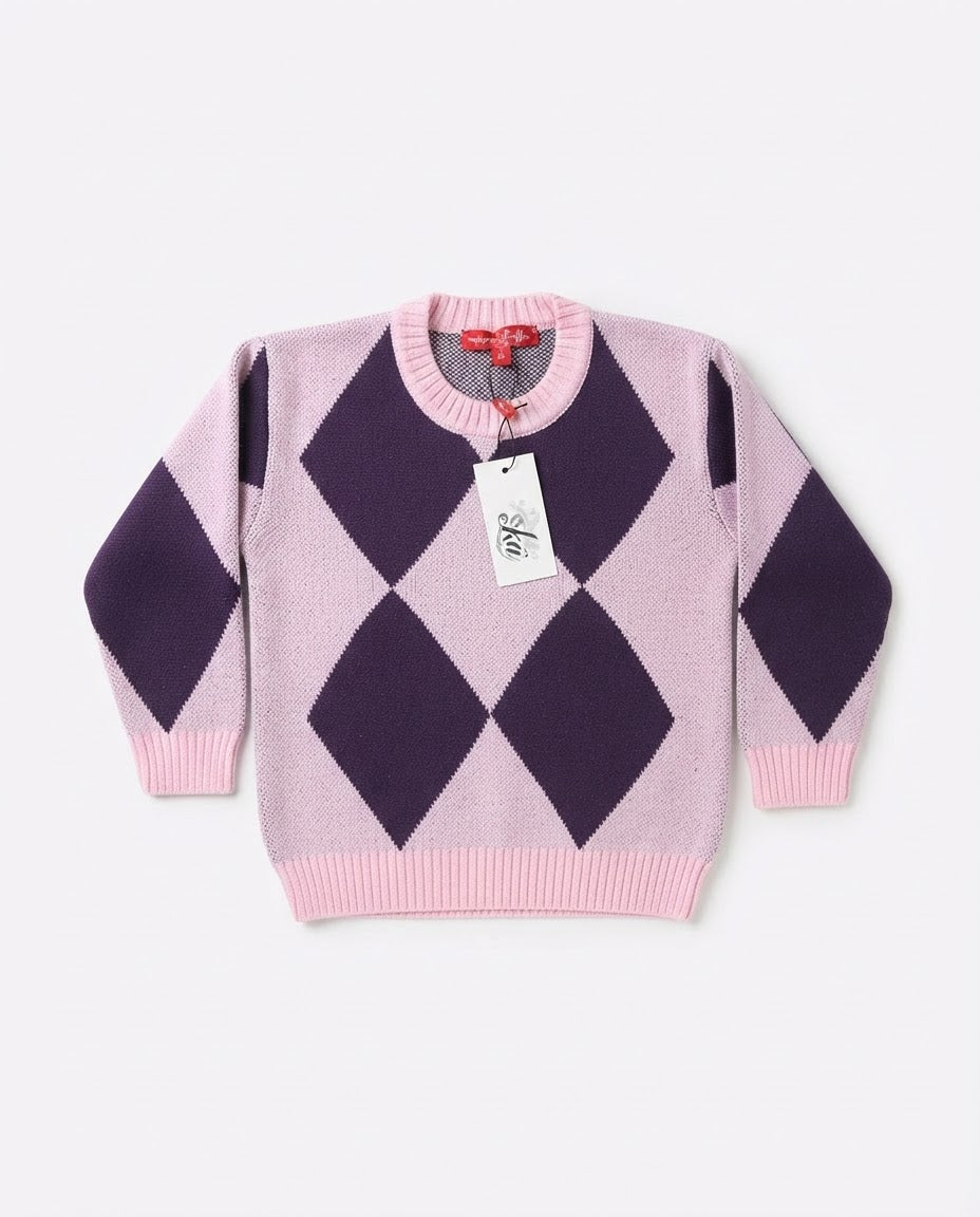 Girls Jaqured Pullover