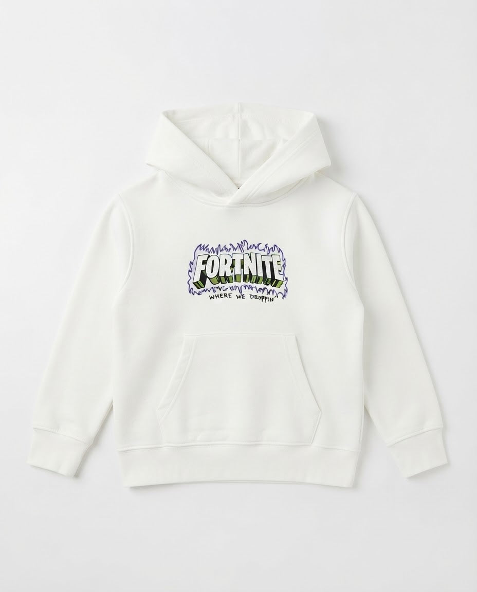 Boys Hodded Printed Fortnite Sweatshirt