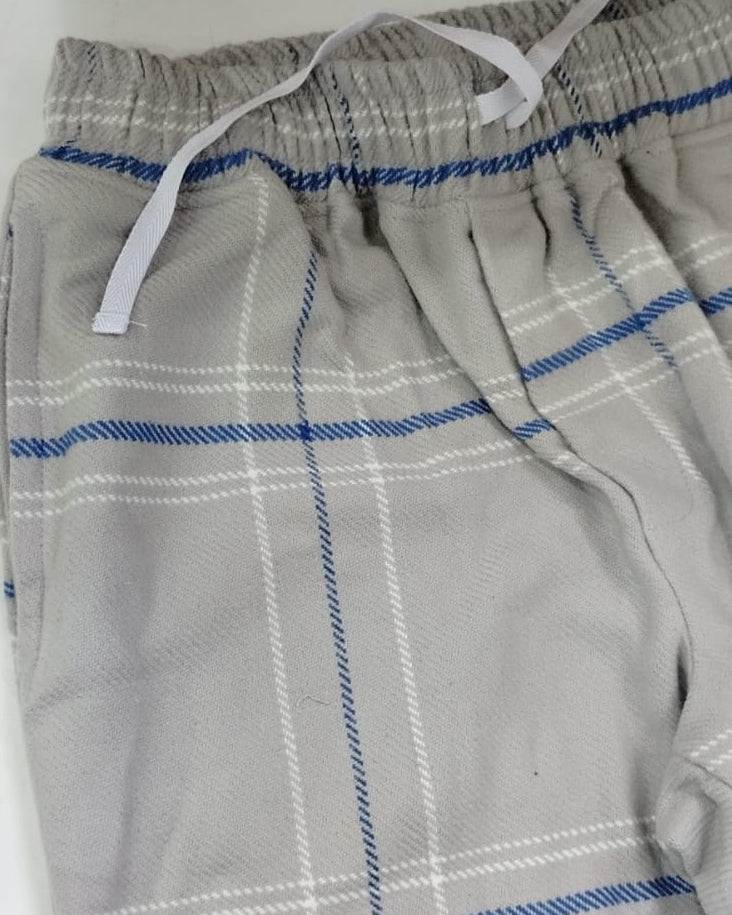 Men Long Sleeves Top W/Plaid Pant Pyjama