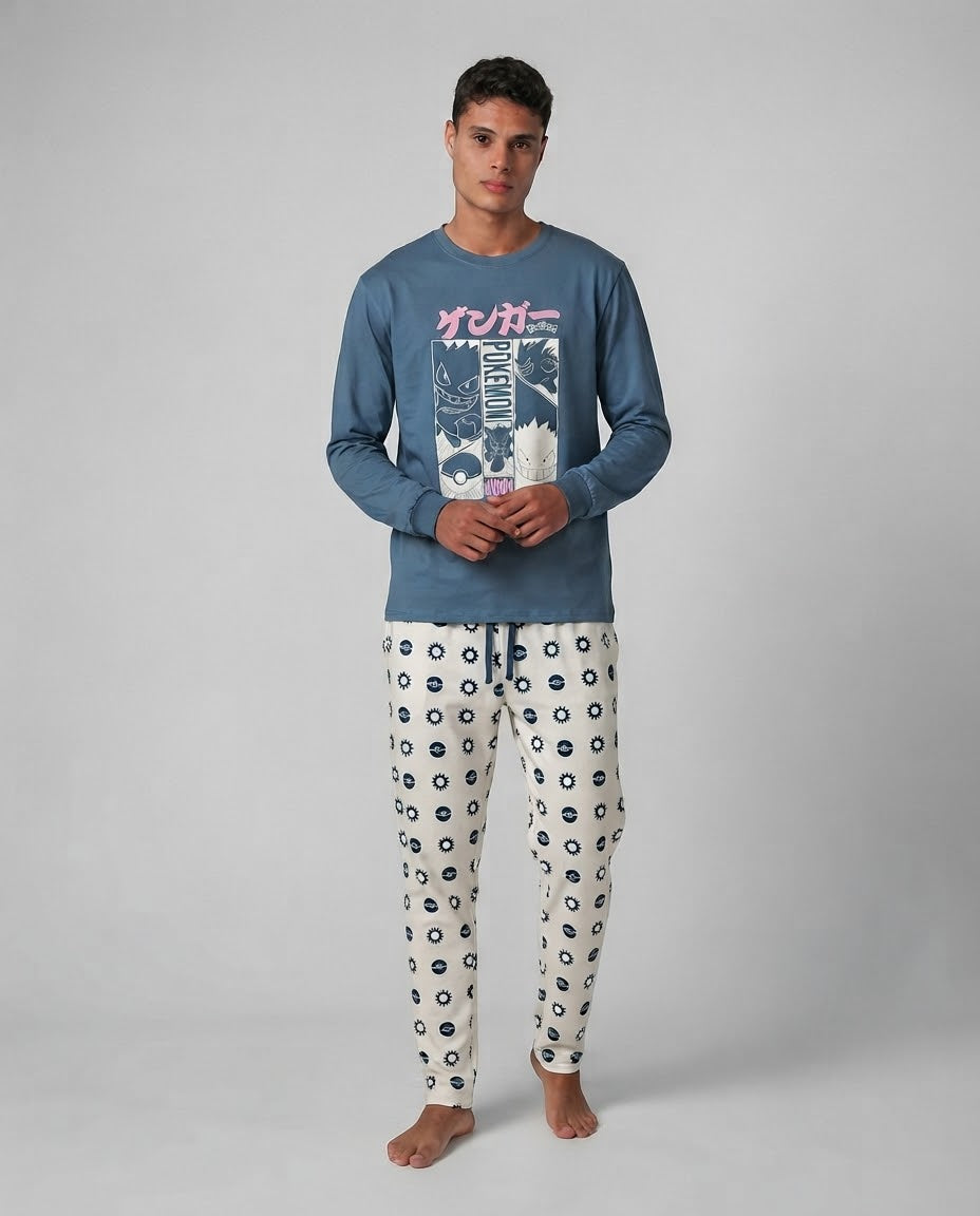 Men Printed Long Sleeves Pyjama