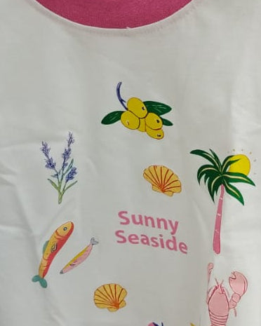 Girls Printed Half Sleeves T-Shirt