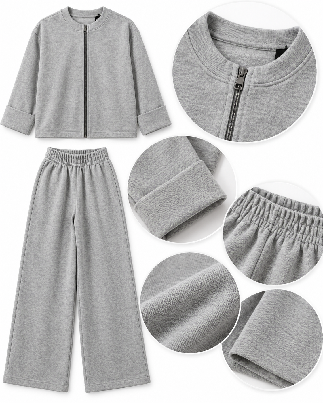 Women Plain Set W/Zipper