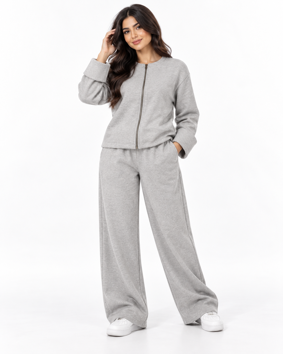 Women Plain Set W/Zipper