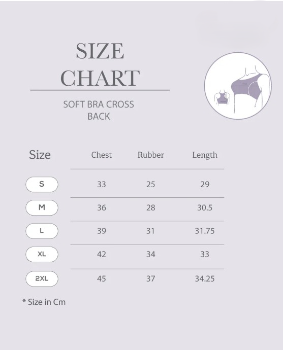 Women Cross Soft Bra XL-XXL