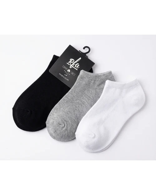 Boys Cotton Plain Long Socks 3Pc