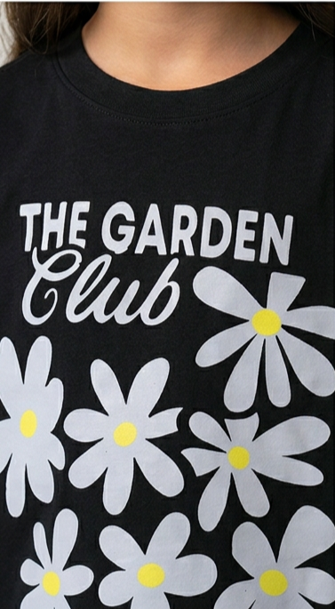 Girls Printed The Garden Short Sleeves T-Shirt