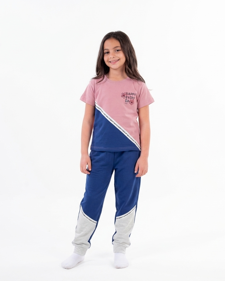 Girls Printed Happy Every Day Training Suit