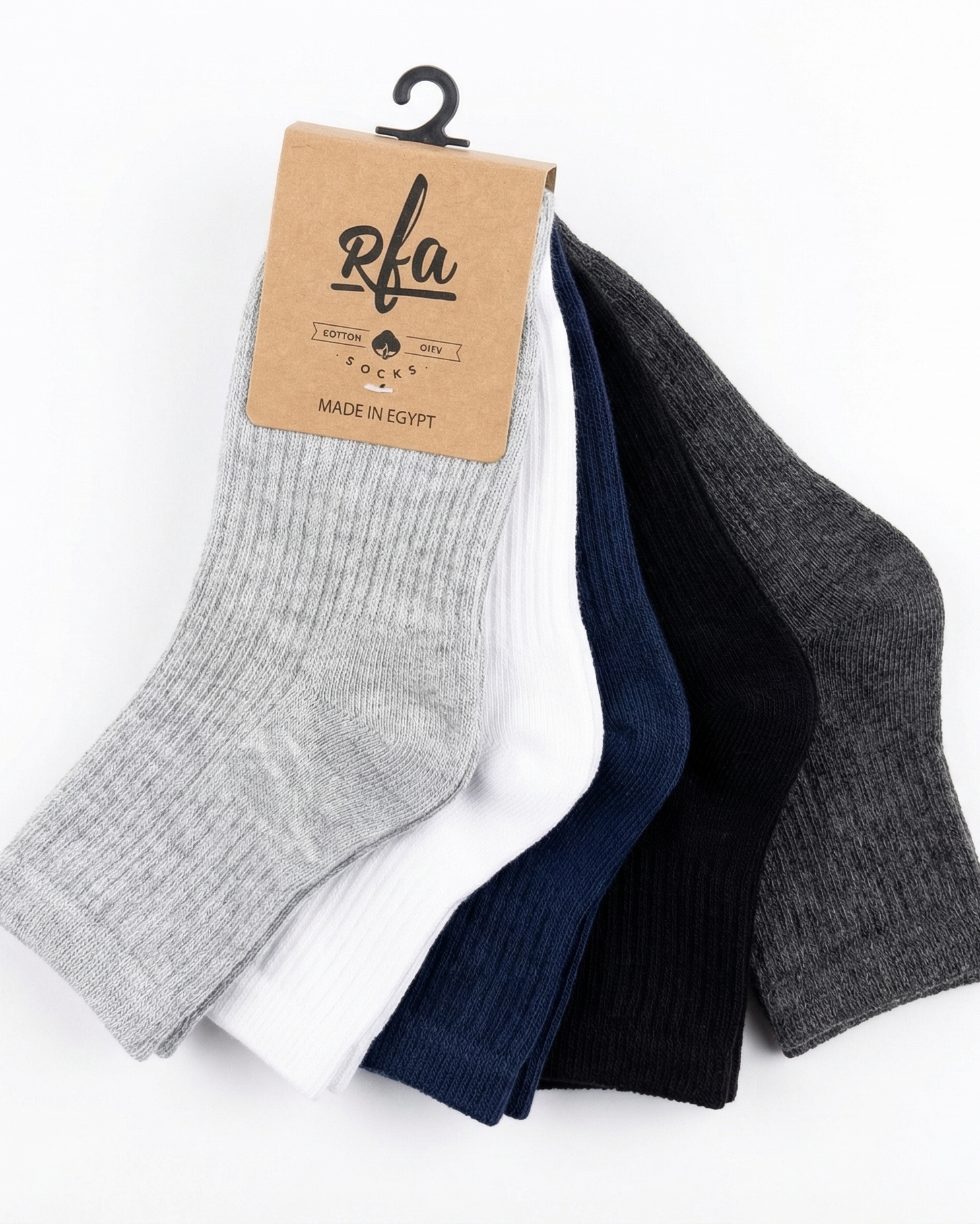 Boys Cotton Plain Long Socks 5Pc