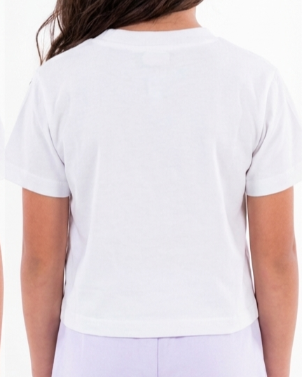 Girls Printed Heart Half Sleeves T-Shirt