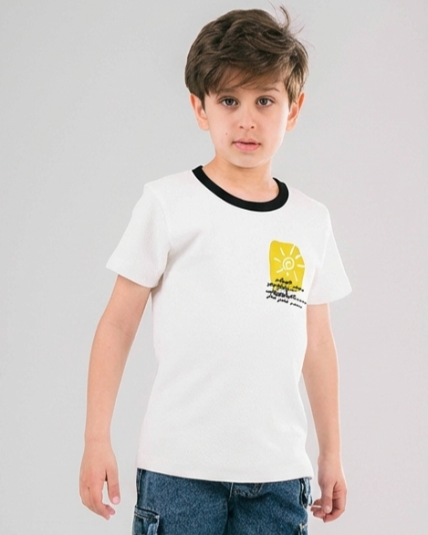 Boys Printed Sun Half Sleeves T-Shirt Oversize