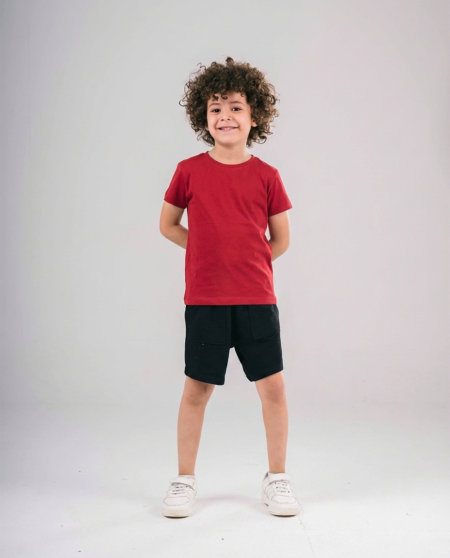 Boys Plain Half Sleeves T-shirt