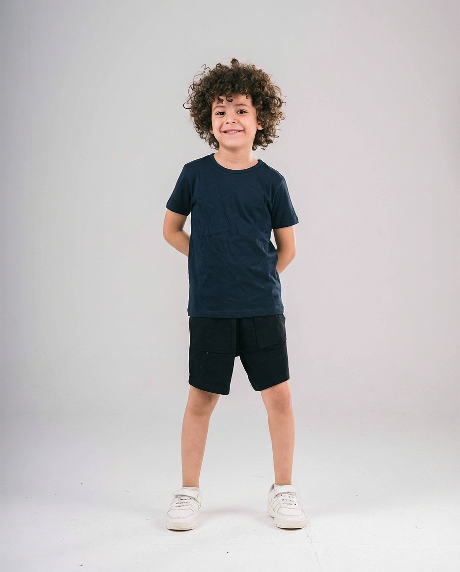 Boys Plain Half Sleeves T-shirt