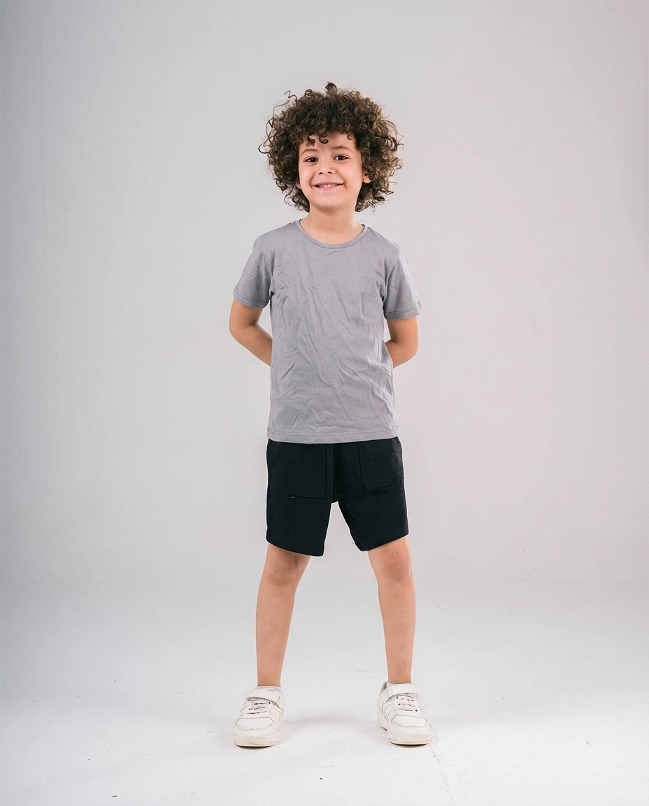 Boys Plain Half Sleeves T-shirt