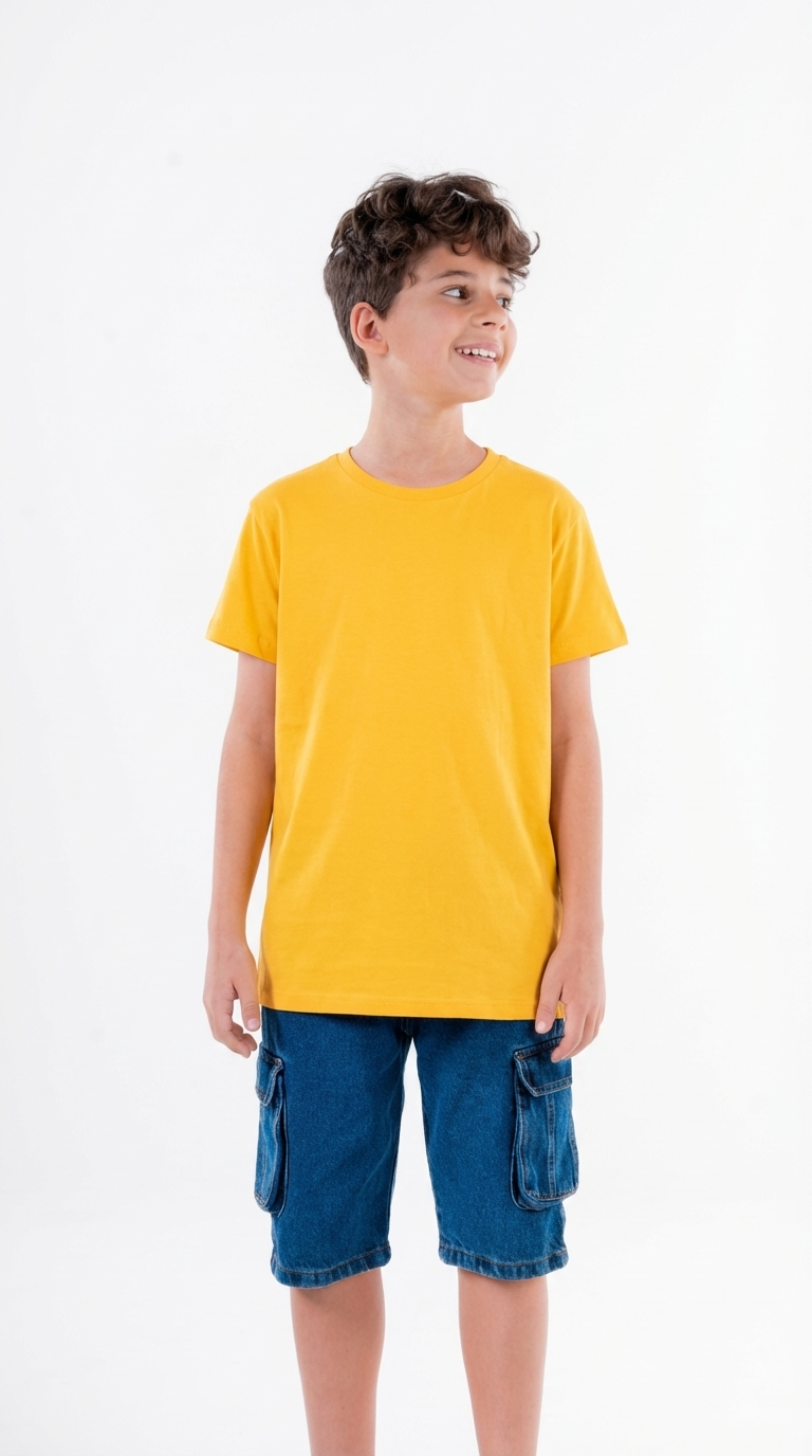 Boys Plain Half Sleeves T-shirt
