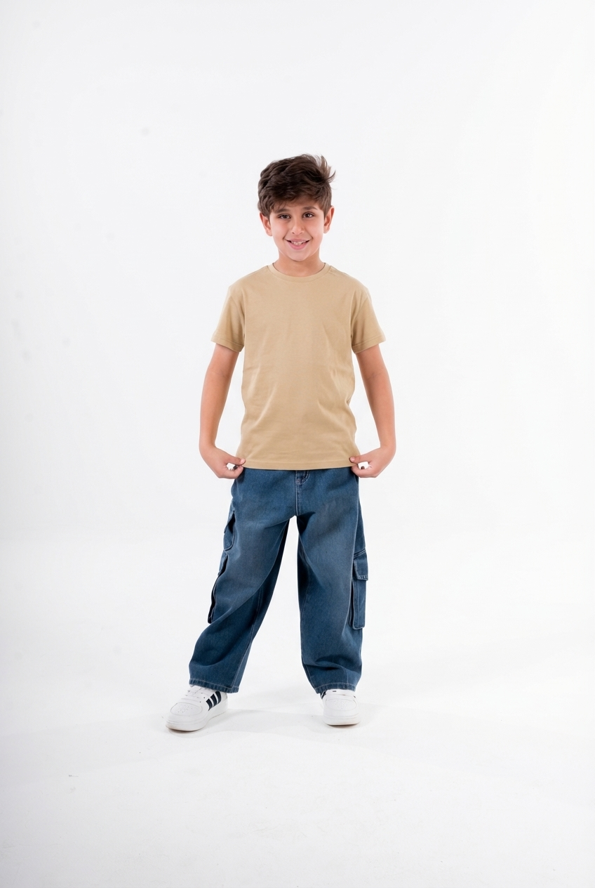 Boys Plain Half Sleeves T-shirt