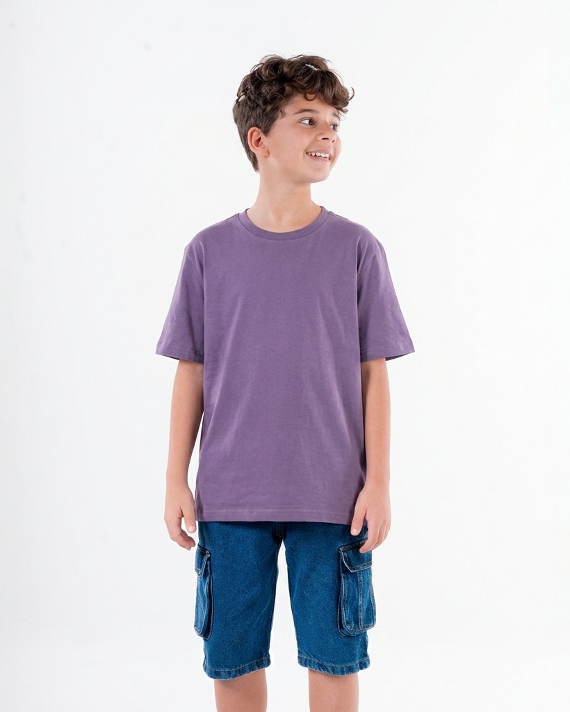 Boys Plain Half Sleeves T-shirt