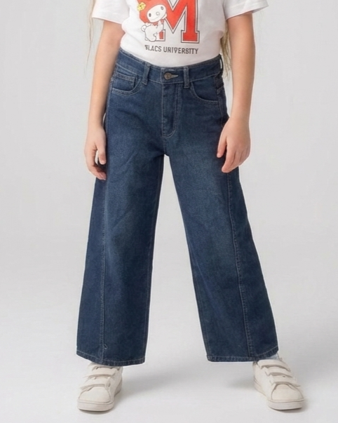 GIRLS WIDE LEG JEANS PANT