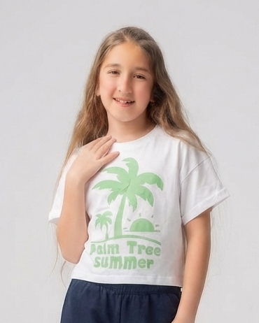 Girls Printed Summer Japonese T-Shirt