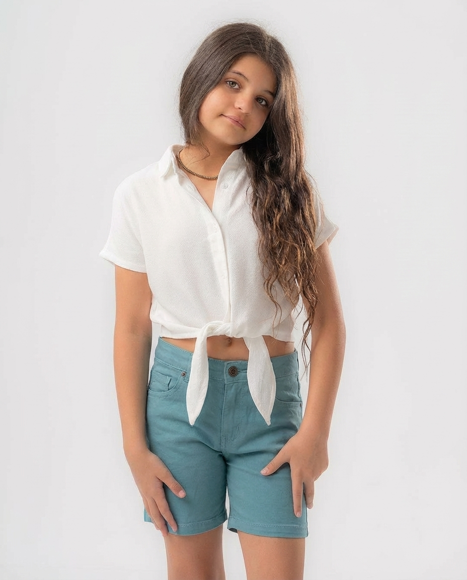 Girls Gabardine Short
