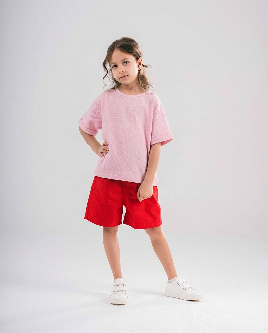 Girls Plain Half Sleeves T-Shirt