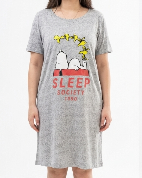 Women Printed Half Sleeves Nightgown