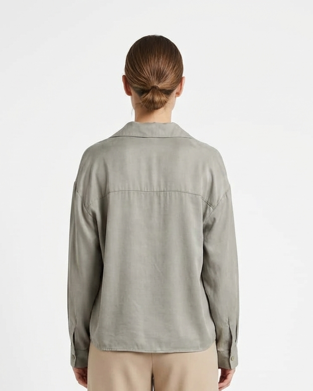 Women Plain Long Sleeves Blouse