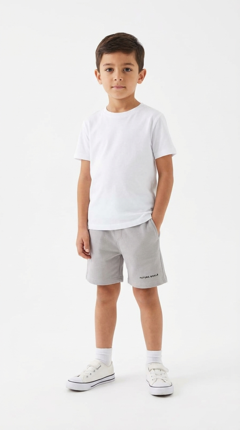 Boys Plain Summer Melton Short