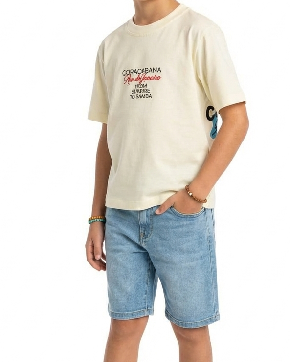 Boys Half Sleeves Printed Copacabana T-Shirt