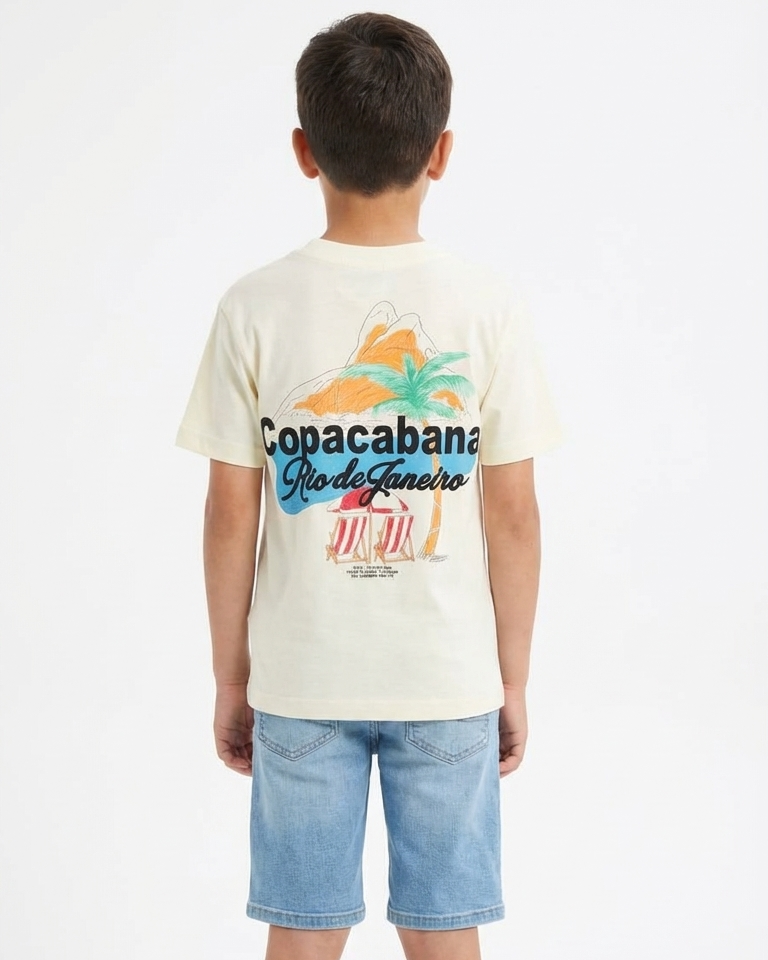 Boys Half Sleeves Printed Copacabana T-Shirt