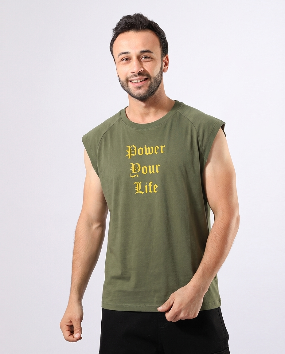 MEN PRINTED LIFE CUT T-SHIRT