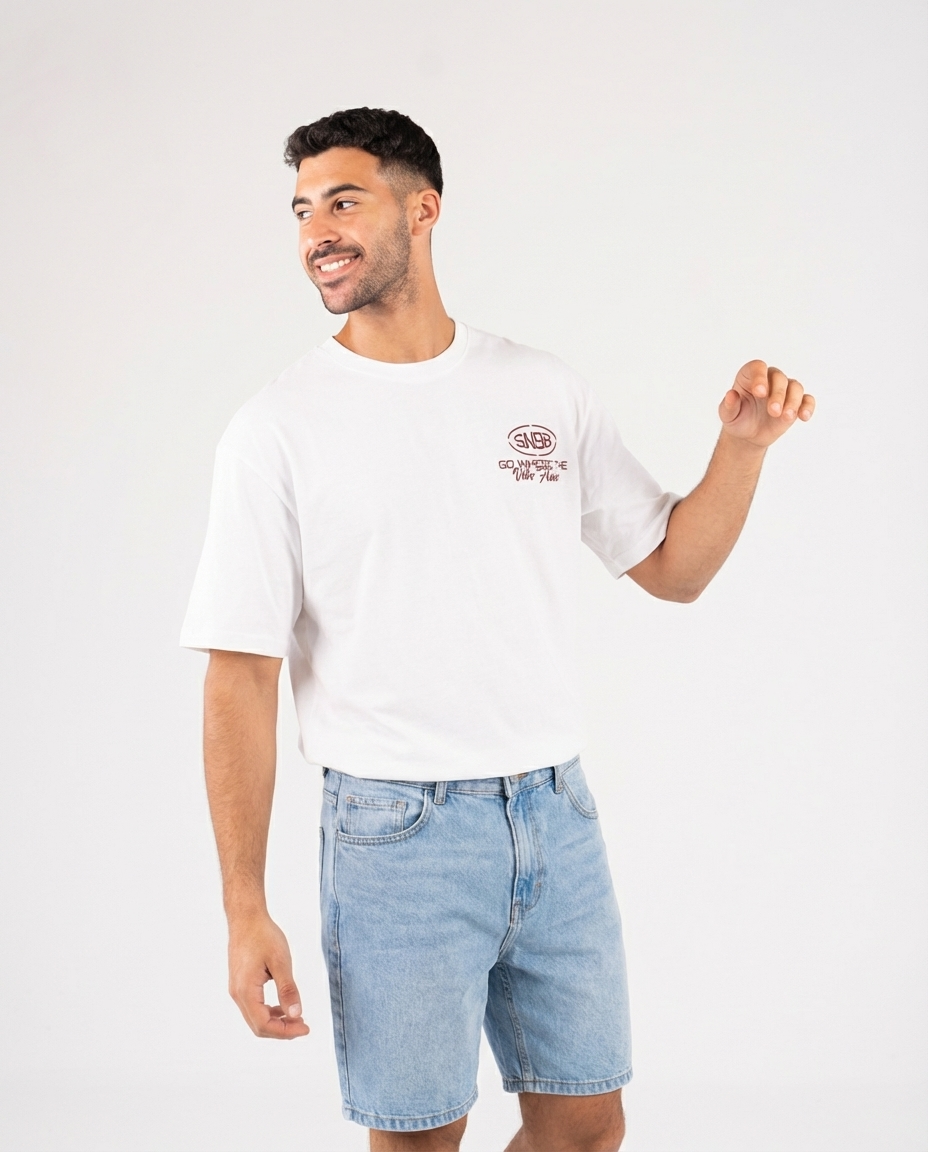 MEN PRINTED GO WHERE HALF SLEEVES T-SHIRT