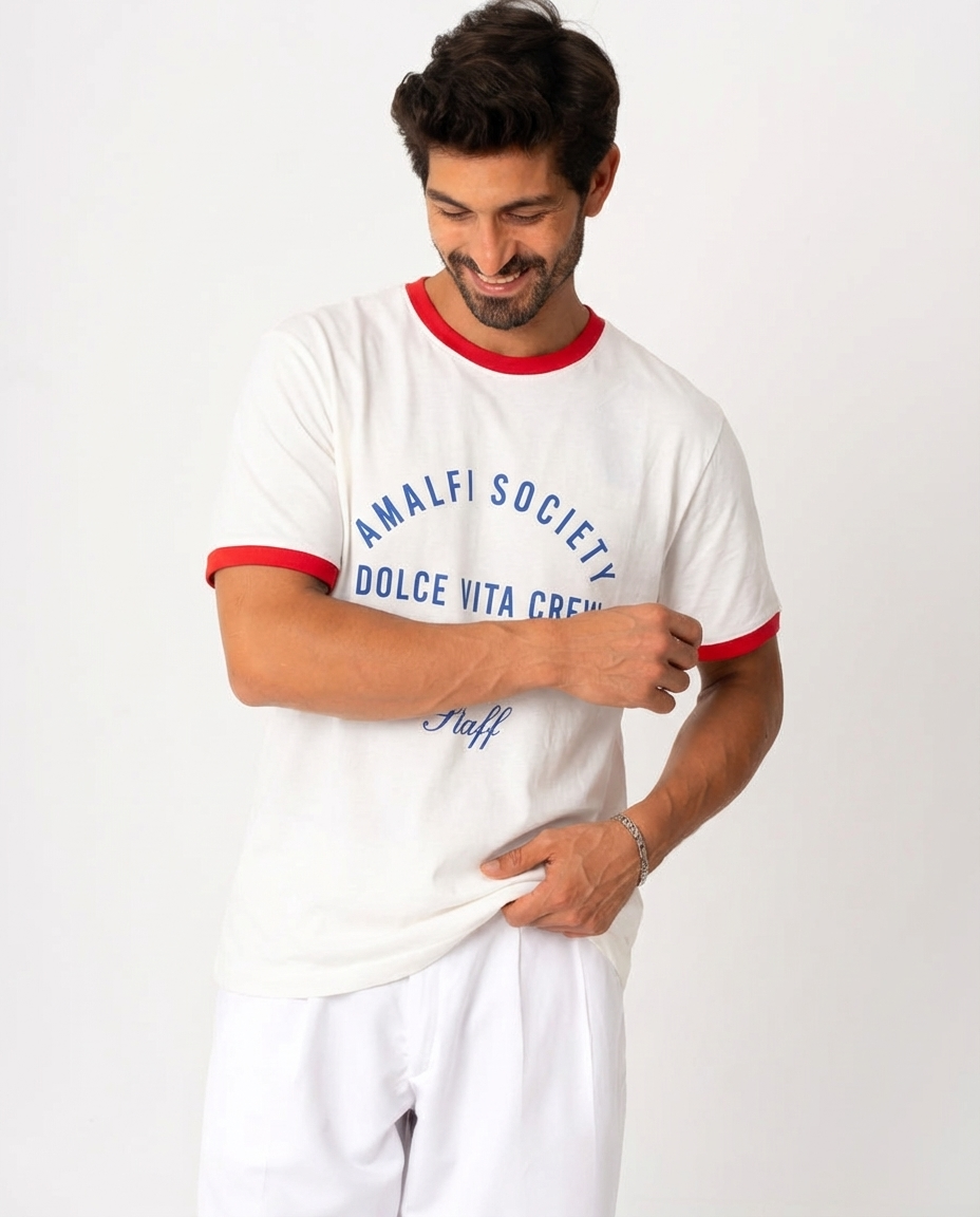 MEN PRINTED AMALFI SOCIETY T-SHIRT