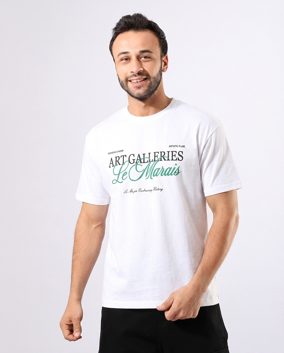 MEN PRINTED ART GALLERIES OVER SIZE T-SHIRT