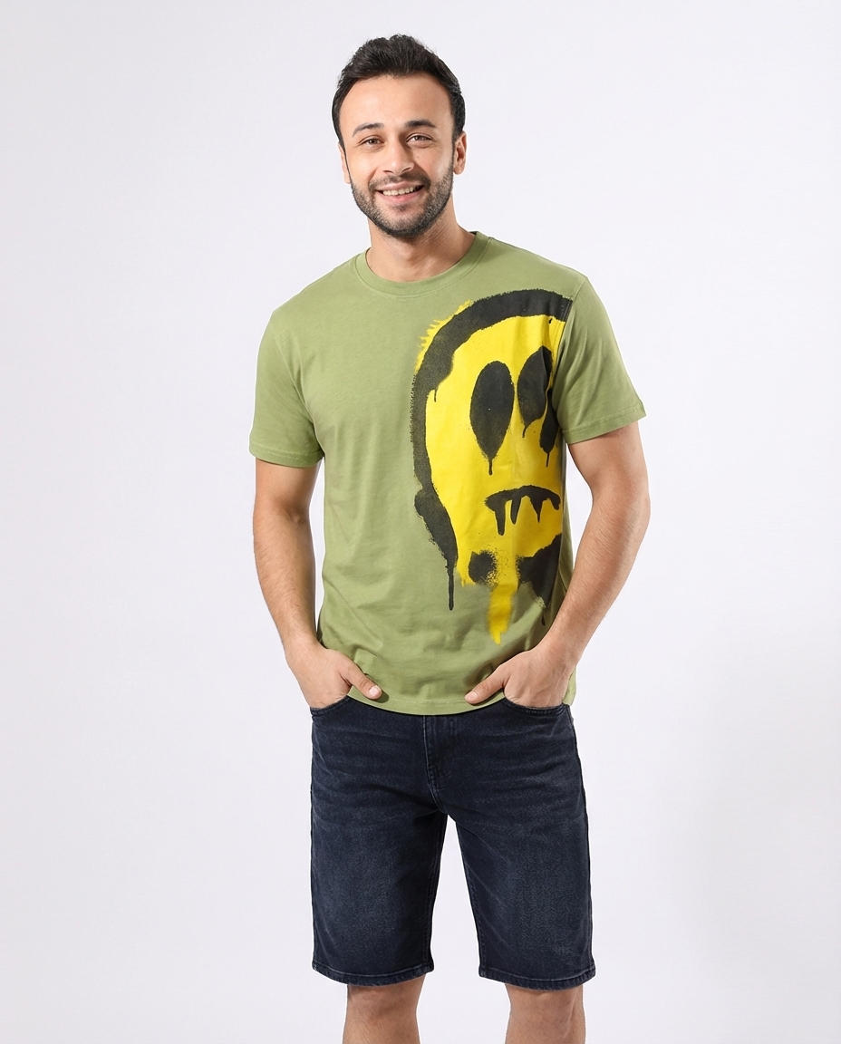 MEN PRINTED HALF SLEEVES T-SHIRT