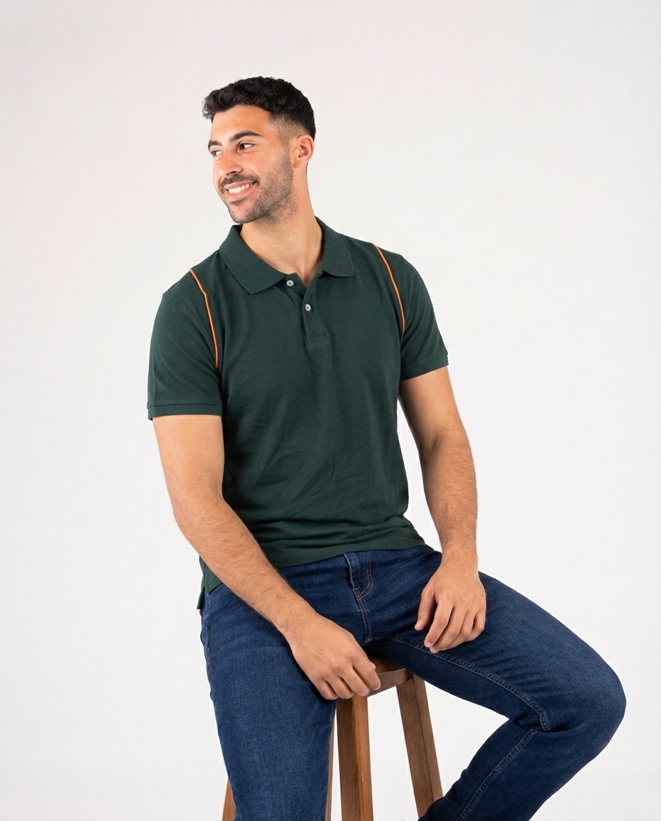 MEN PLAIN HALF SLEEVES POLO T-SHIRT