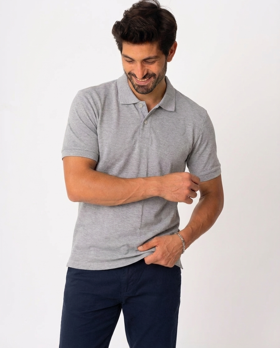 Men Plain Half Sleeves Polo T-shirt