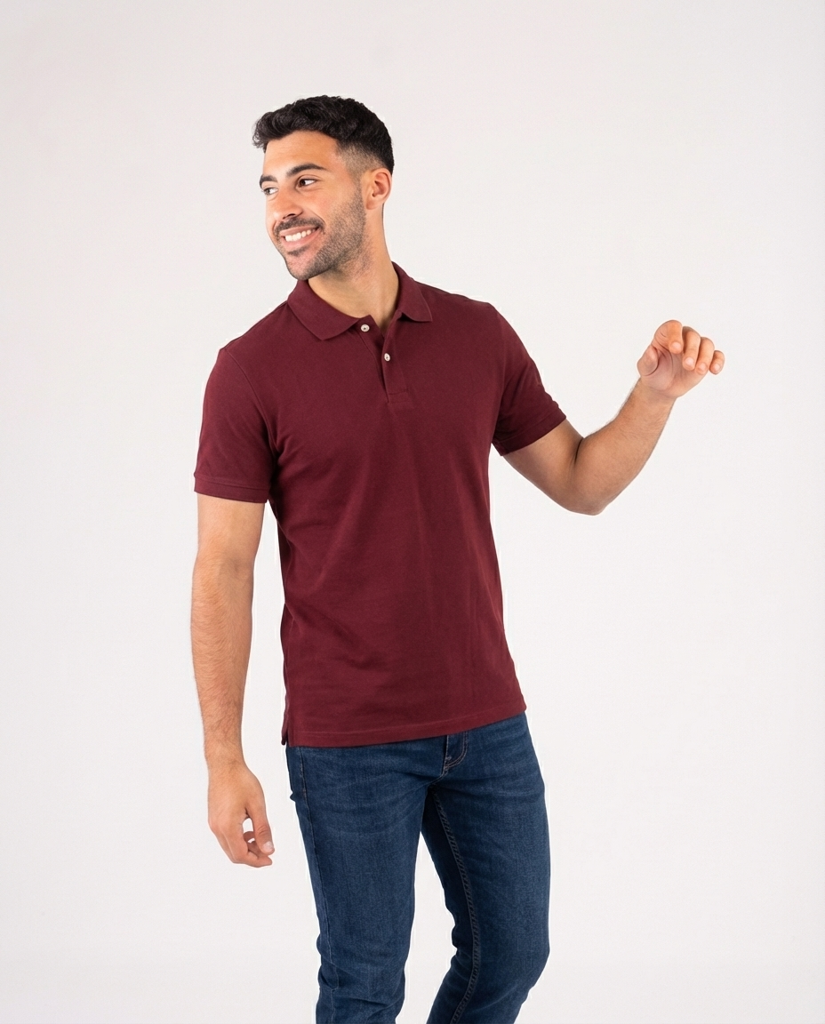 Men Plain Half Sleeves Polo T-shirt