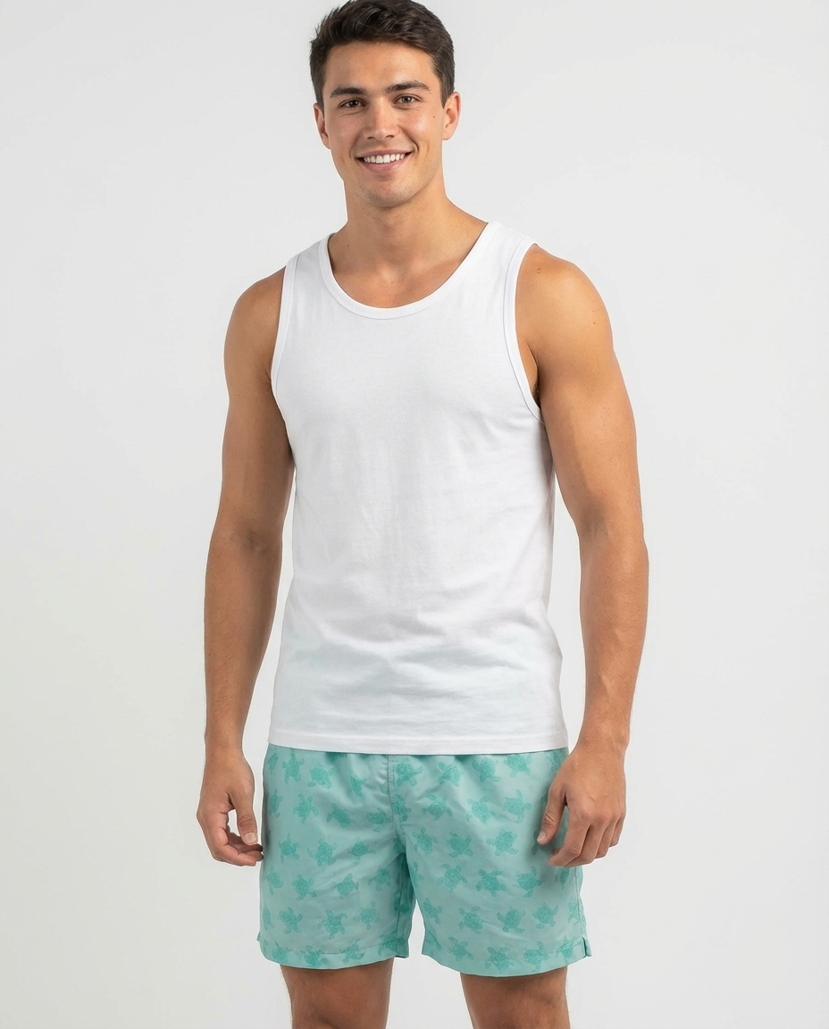 Men’s printed waterproof swim shorts