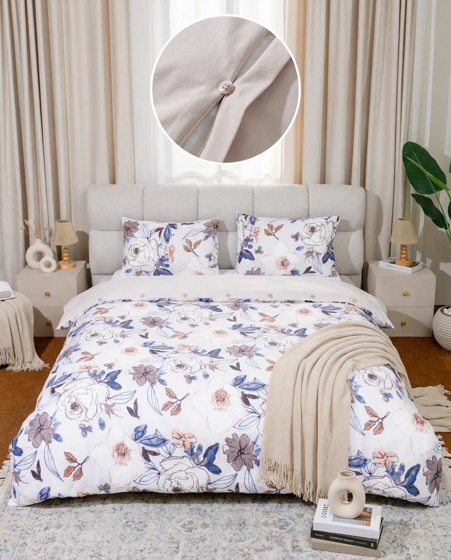 Duvet Cover Set +2 Pillow Case