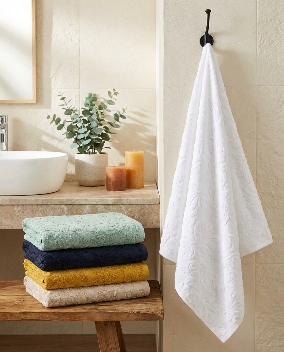 Jaqured Body Towel Size 70*140Cm