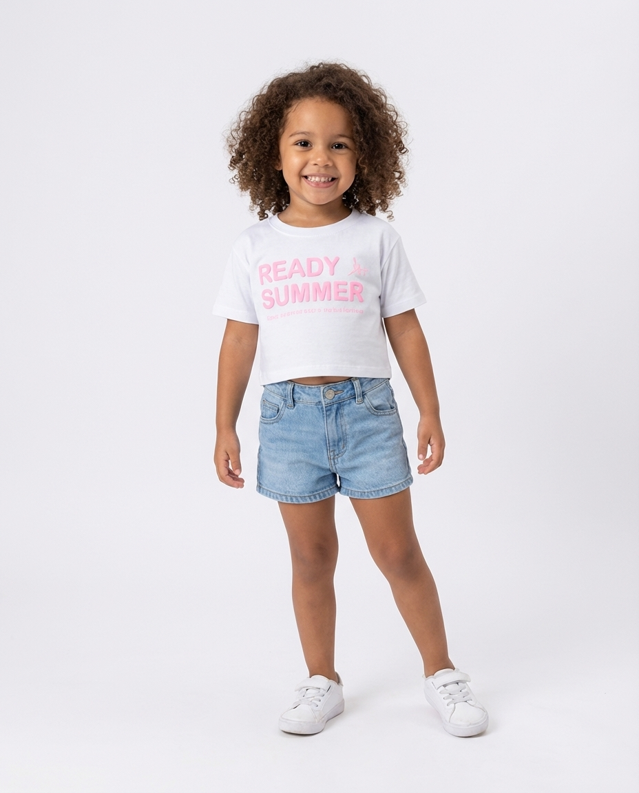 Girls Printed Ready For Summer H-sleeves T-Shirt