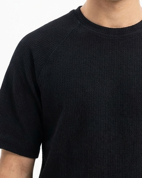 Men Jaqured Half Sleeves T-shirt