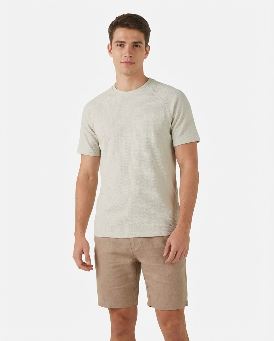 Men Jaqured Half Sleeves T-shirt