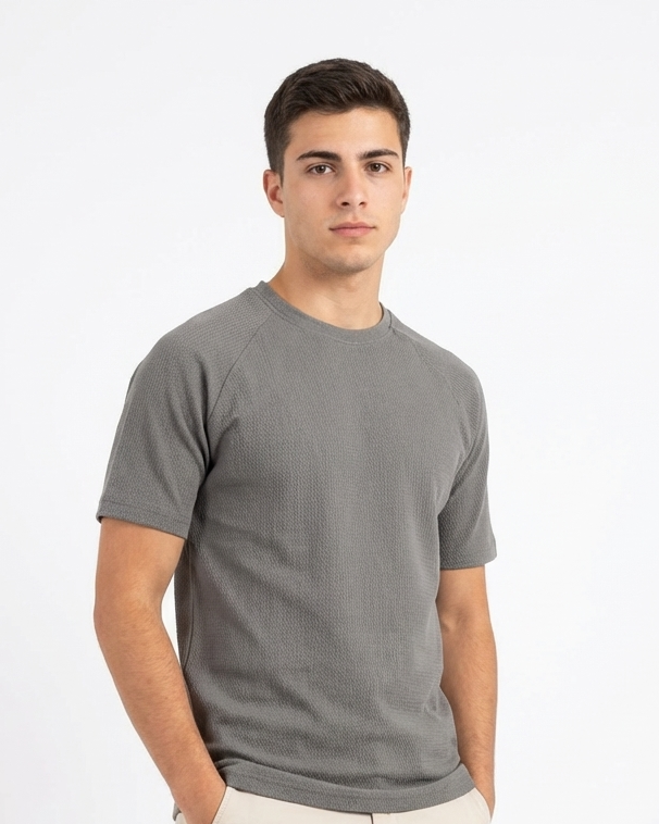 Men Pattern Half Sleeves T-shirt