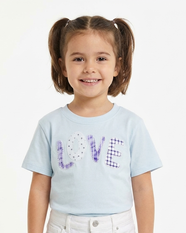 Girls Printed Half Sleeves T-shirt