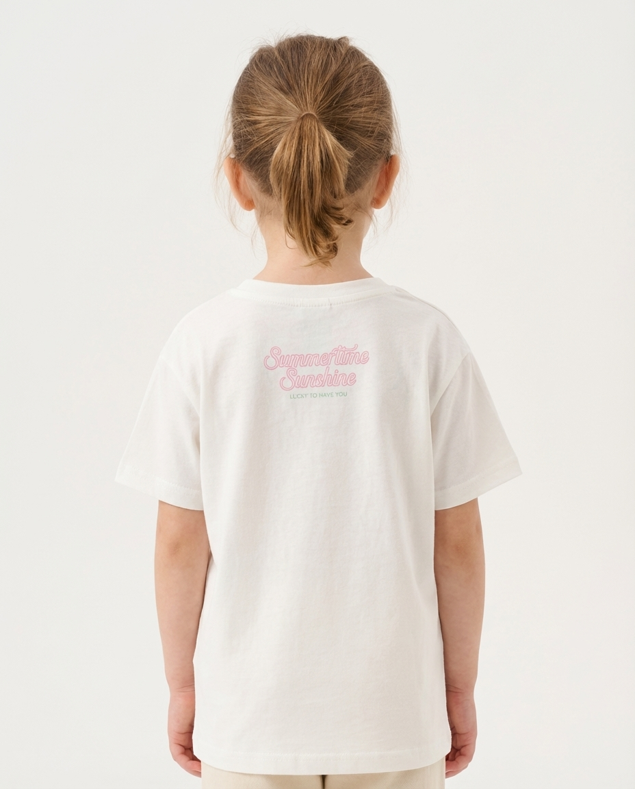 Girls Printed Half Sleeves T-shirt