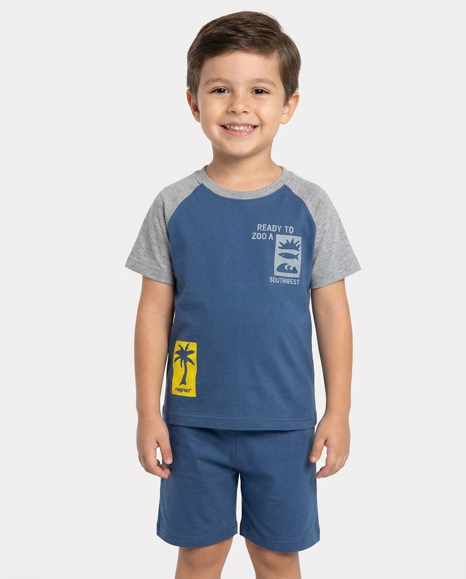 Boys Printed Ready Half Sleeves Pyjama